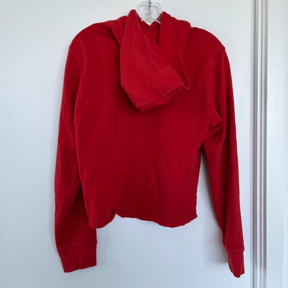 Red Cropped Hoodie - Picture 2 of 3